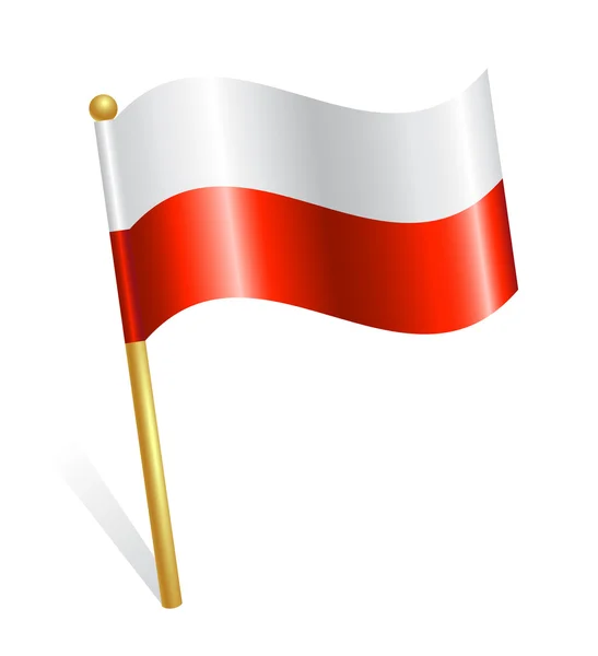 Paese Bandiera Polonia — Vettoriale Stock