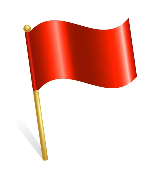 Ikona czerwonej flagi — Wektor stockowy
