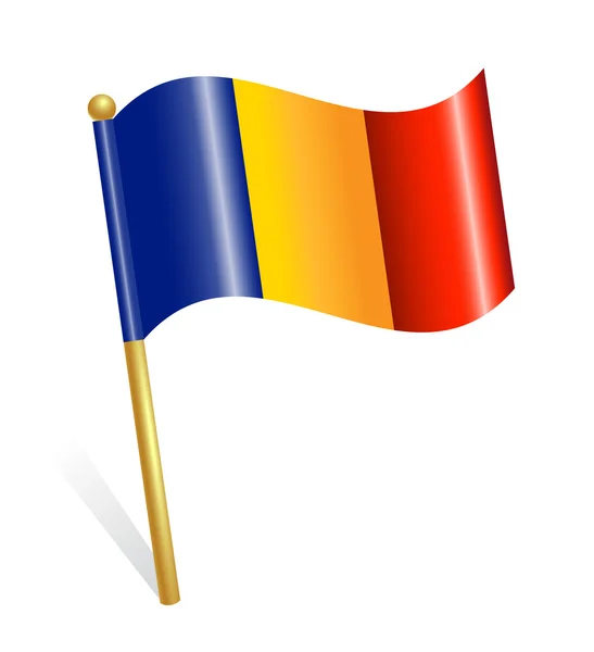 Flaga kraju Rumunia — Wektor stockowy