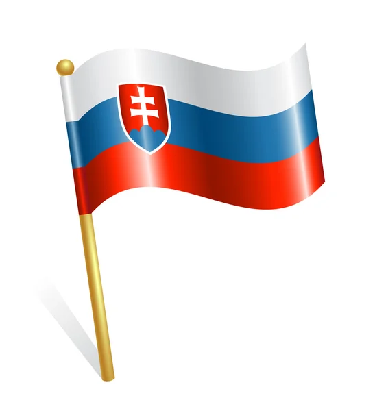 Slovacchia Paese bandiera — Vettoriale Stock