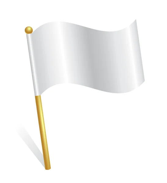 Ícone de bandeira branca — Vetor de Stock