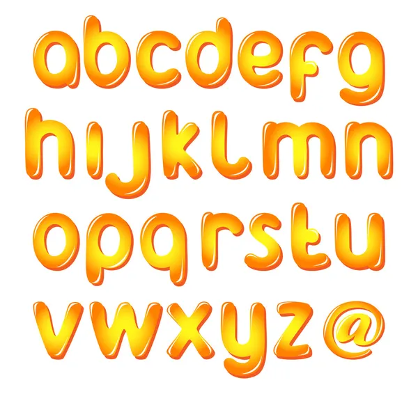 Letras do alfabeto em cores do sol — Vetor de Stock