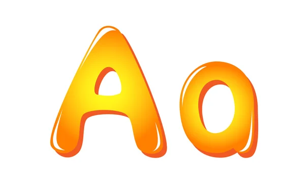 Алфавітні літери в кольорах сонця A — стоковий вектор