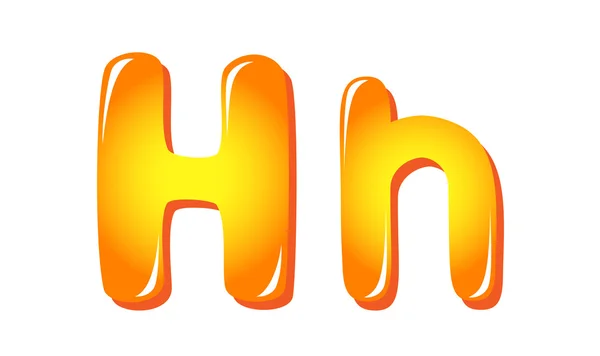 Алфавит буквы в солнечных цветах H — стоковый вектор