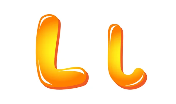 Litery alfabetu w słońcu kolory l — Wektor stockowy