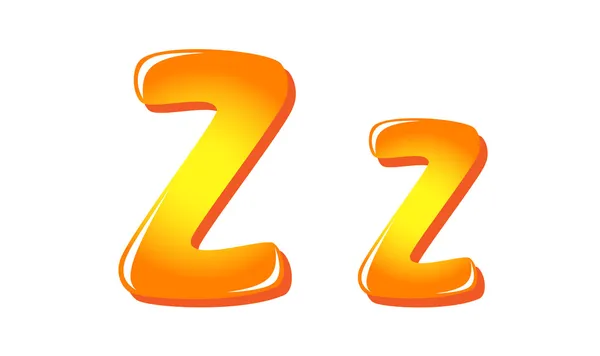 Lettere alfabetiche nei colori del sole Z — Vettoriale Stock