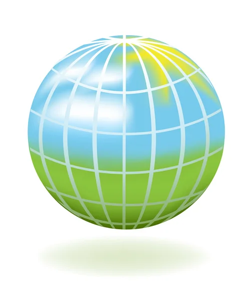 Globe as a landscape. Vector-Illustration — Stock Vector