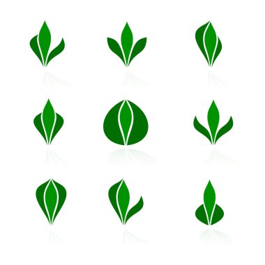 Set of logos - plant. Vector-Illustration clipart