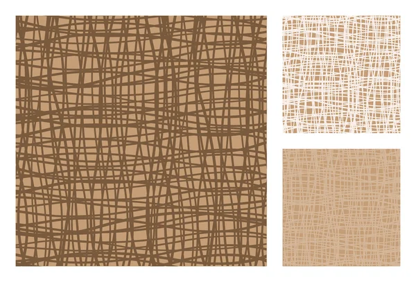3 versions of abstract retro-patterns. Vector-Illustration. — Stock Vector
