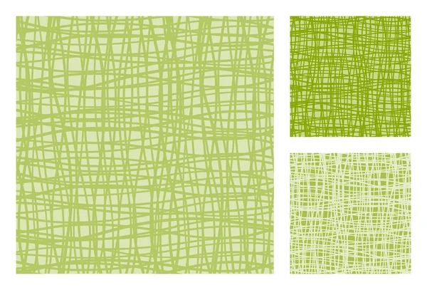 3 versies van abstracte retro-patronen. vectorillustratie — Stockvector
