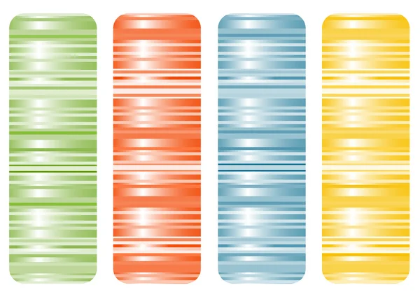 Set di striscioni colorati. Illustrazione vettoriale — Vettoriale Stock
