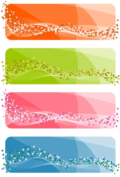 Uppsättning abstrakta banners. vektor illustration — Stock vektor