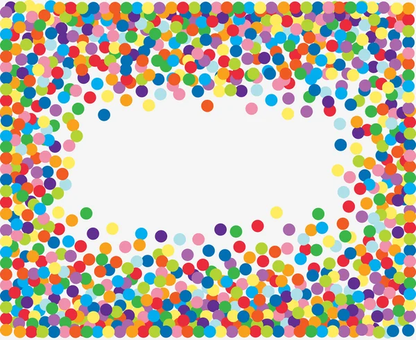 Colorful confetti frame. Vector Illustration — Stock Vector