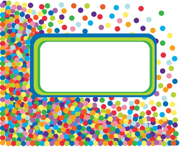 Cadre confetti coloré. Illustration vectorielle — Image vectorielle