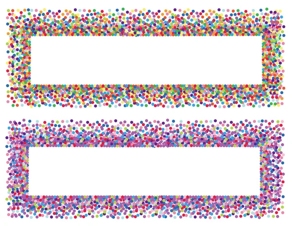 Deux bannières confettis. Illustration vectorielle — Image vectorielle