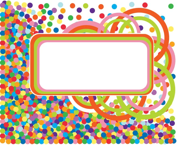 Marco de confeti colorido. Ilustración vectorial — Archivo Imágenes Vectoriales
