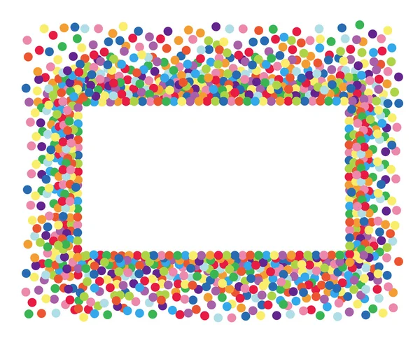 Färgglada konfetti ram. vektor illustration — Stock vektor