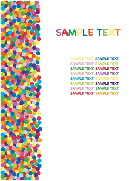 Kleurrijke confetti rand, achtergrond. vectorillustratie — Stockvector