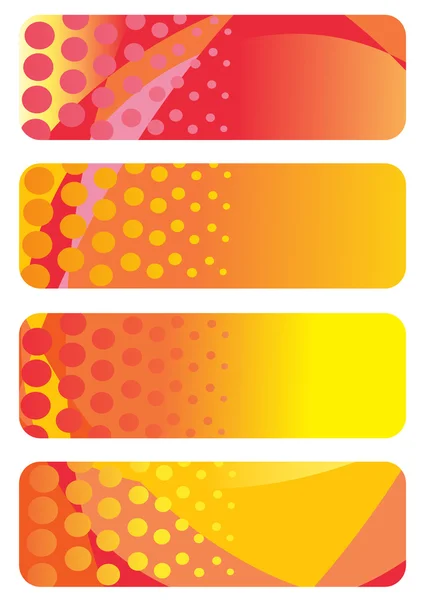 Set van abstracte banners. vectorillustratie — Stockvector