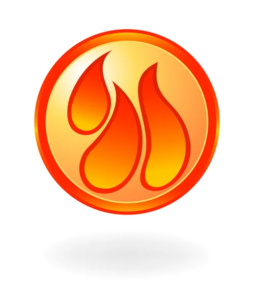 Símbolo de llama. Ilustración vectorial — Archivo Imágenes Vectoriales