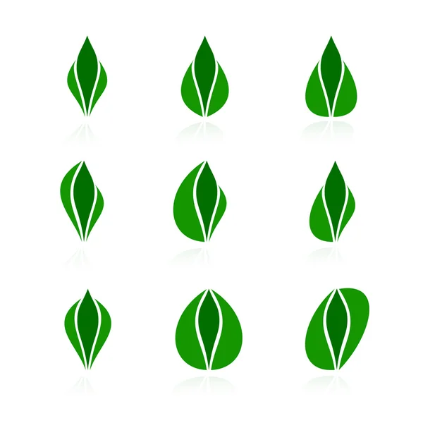 组的徽标-植物。矢量插画 — 图库矢量图片