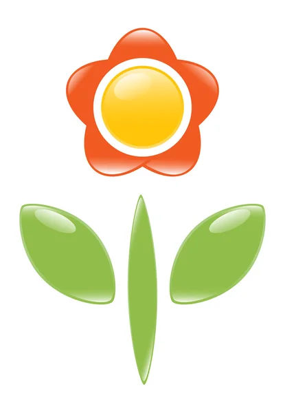 Icona di fiore. Illustrazione vettoriale — Vettoriale Stock