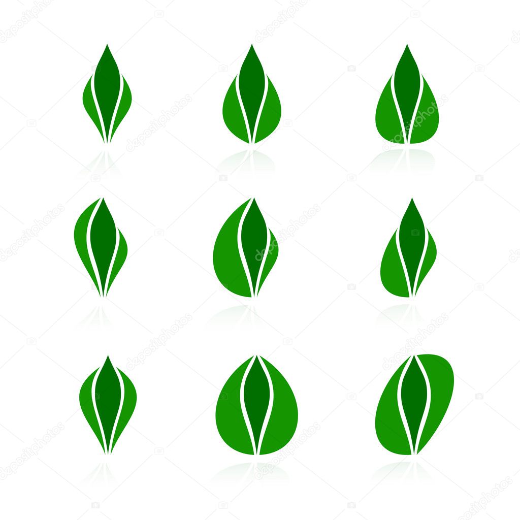 Set of logos - plant. Vector-Illustration