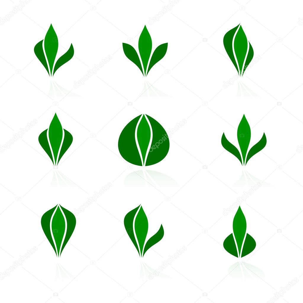 Set of logos - plant. Vector-Illustration