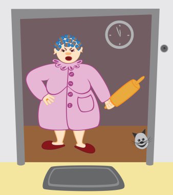 Visibly annoyed Housewife clipart