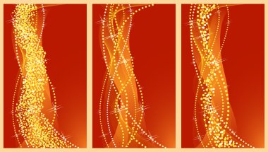 Golden Christmas banners. Vector-Illustration. clipart