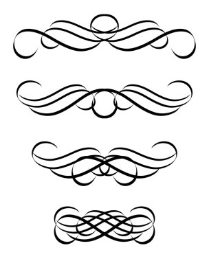 vintage tarzı soyut süs ayarlayın. vektör çizim.