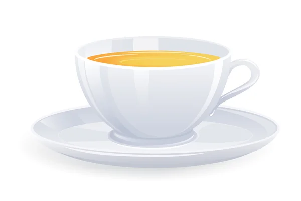 Yalıtılmış bir fincan çay. vektör çizim — Stok Vektör