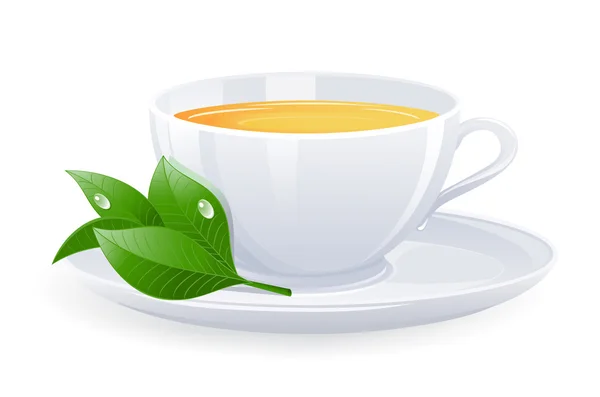 Tazza di tè isolata. Illustrazione vettoriale — Vettoriale Stock