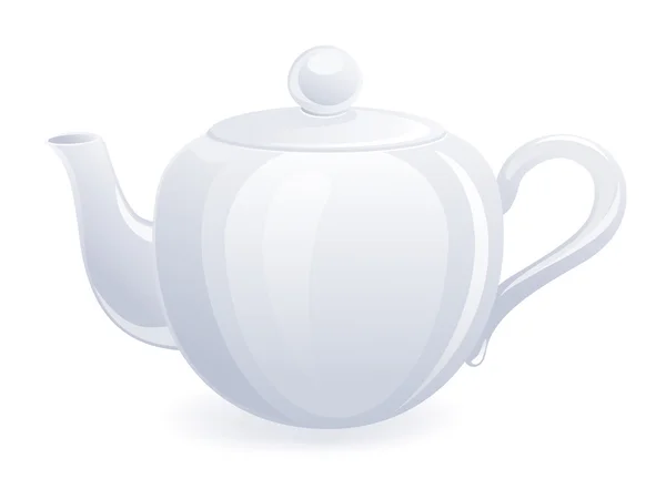孤立的茶壶。矢量插画 — 图库矢量图片