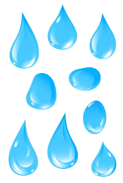 Gotas de água clara — Vetor de Stock