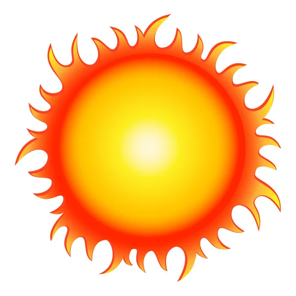 Caldo sole estivo. Illustrazione vettoriale — Vettoriale Stock