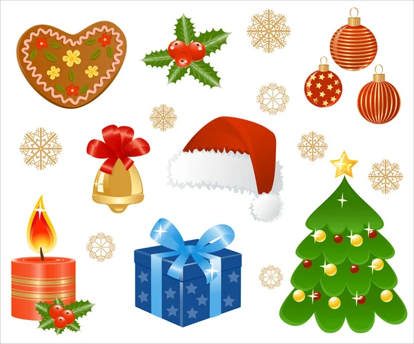 Christmas icons. Vector-Illustration — Stock Vector