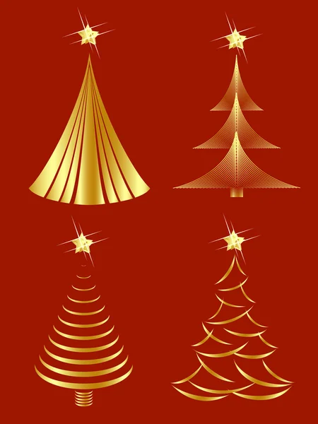 Desenho de árvore de Natal. Ilustração vetorial . — Vetor de Stock
