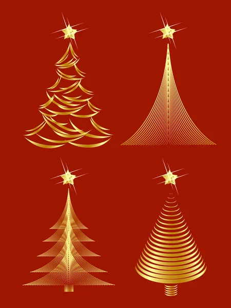 クリスマス ツリーの設計。ベクトル イラスト. — ストックベクタ