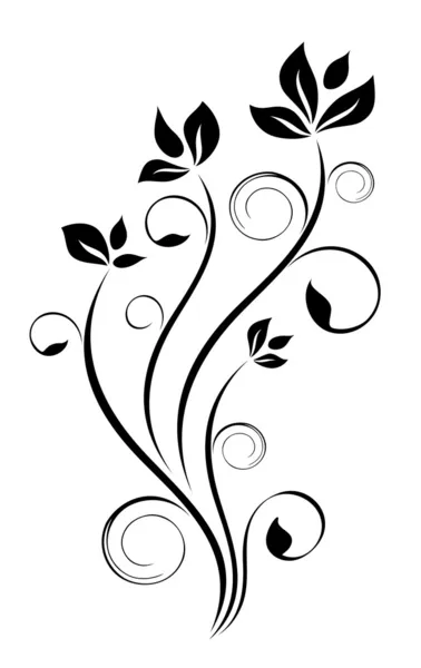 Çiçek desenli tasarım için. vektör çizim — Stok Vektör