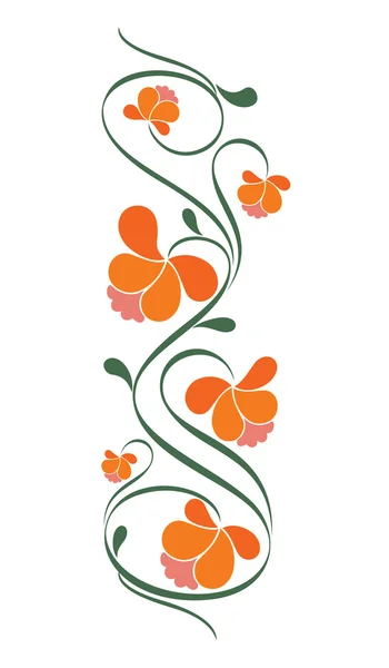 Retro çiçek desenli tasarım için. vektör çizim — Stok Vektör