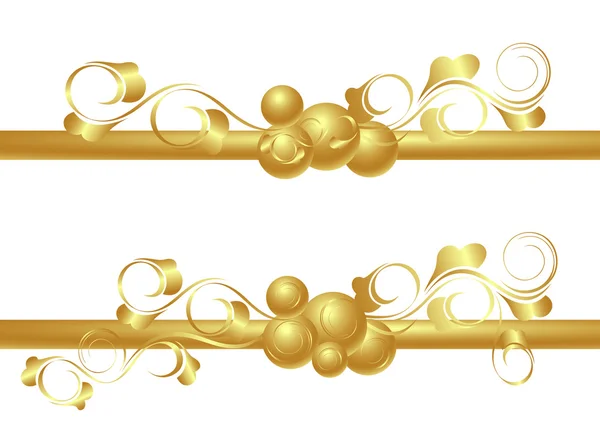 Design elements in gold. Vector-Illustration. — Stock Vector