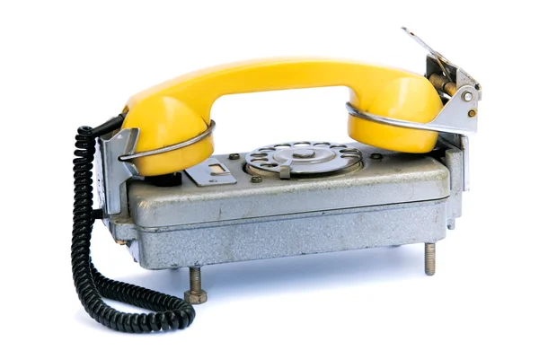 Antiguo telefon ruso aislado en blanco — Foto de Stock