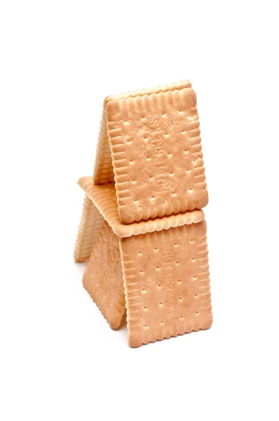 Torre feita de biscoitos de manteiga — Fotografia de Stock