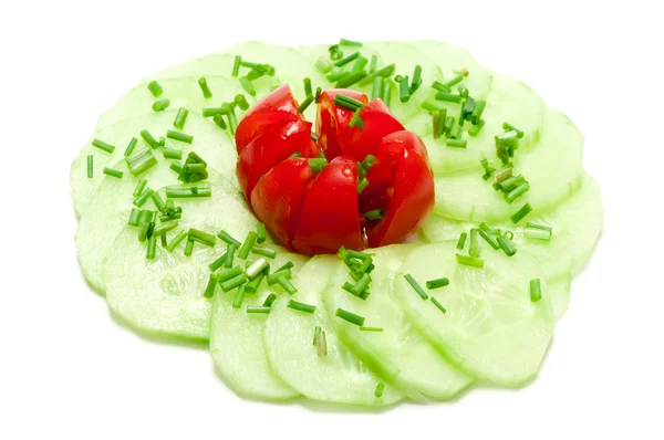 Salade met tomatoe — Stockfoto