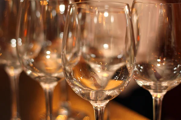 stock image Champagne glasses on celebration table