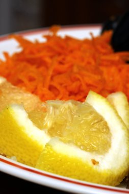 Lemon and carrot clipart