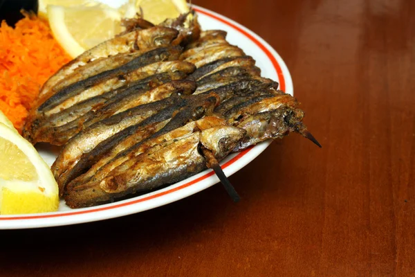 Sebze ile balık — Stok fotoğraf