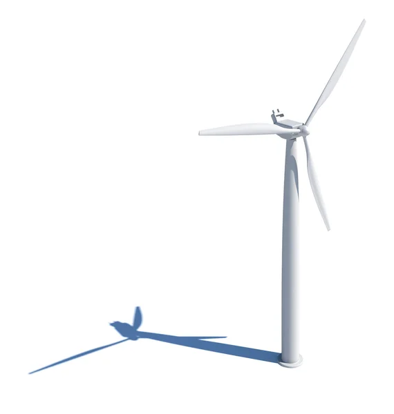 孤立的风力发电机组 — 图库照片