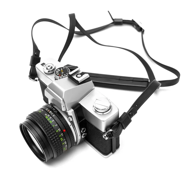 Digital kamera isolerad på vit bakgrund dslr — Stockfoto